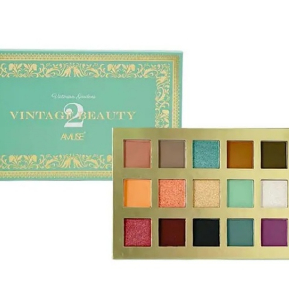 AMUSE COSMETICS VINTAGE BEAUTY 2 EYESHADOW PALETTE 18 SHADES